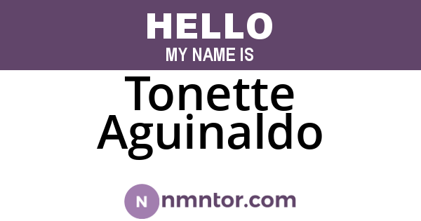 Tonette Aguinaldo