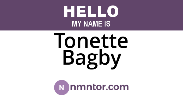 Tonette Bagby