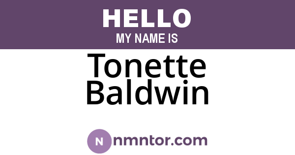 Tonette Baldwin
