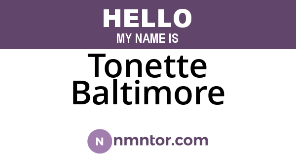 Tonette Baltimore