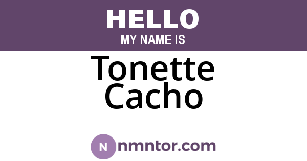 Tonette Cacho