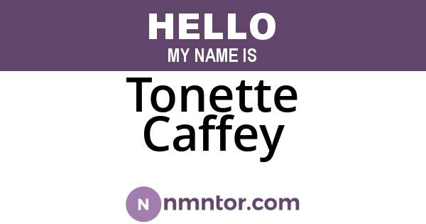 Tonette Caffey