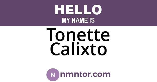 Tonette Calixto