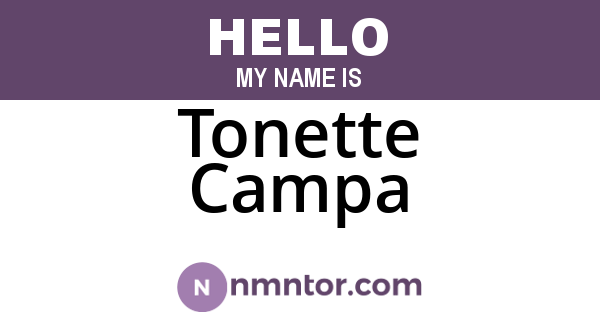 Tonette Campa