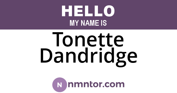 Tonette Dandridge