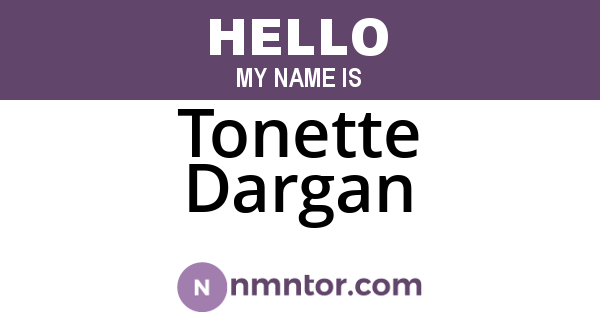 Tonette Dargan