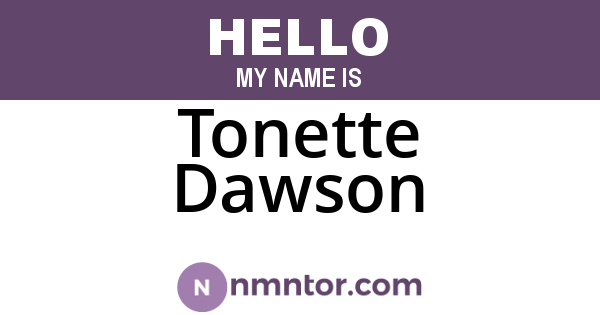 Tonette Dawson