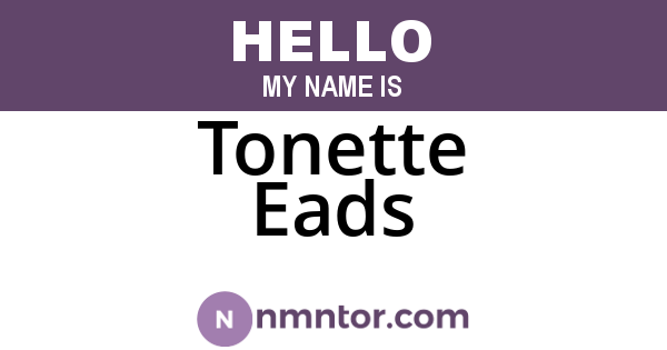 Tonette Eads