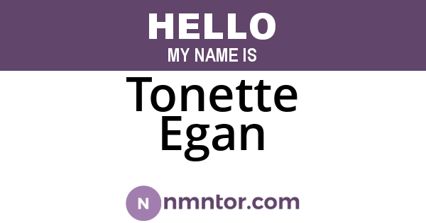 Tonette Egan