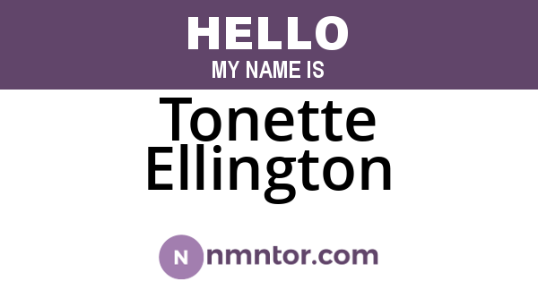 Tonette Ellington