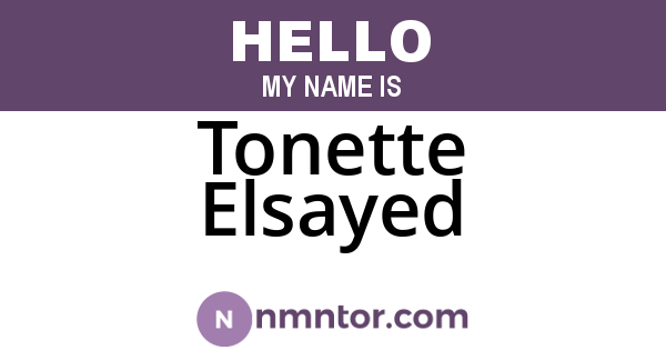 Tonette Elsayed