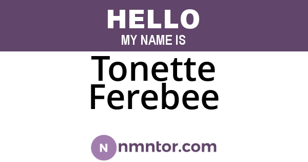 Tonette Ferebee