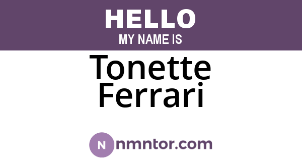Tonette Ferrari