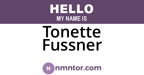 Tonette Fussner