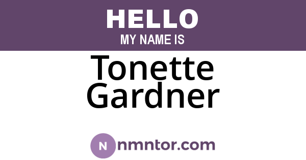 Tonette Gardner