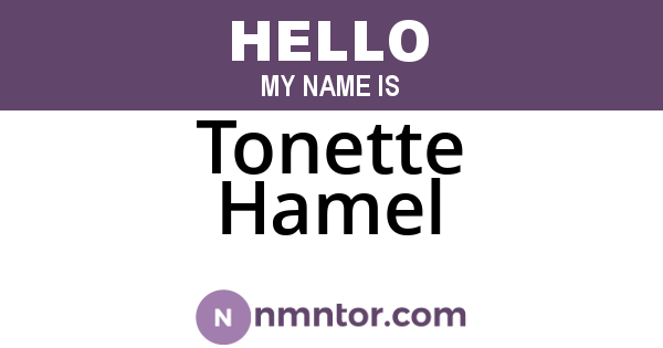 Tonette Hamel