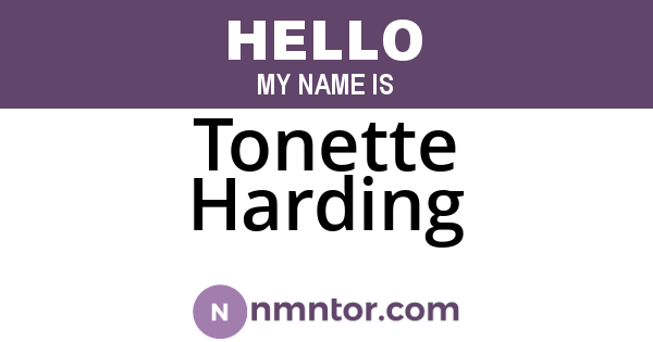 Tonette Harding