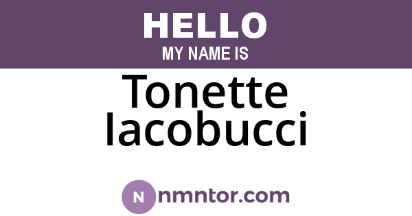 Tonette Iacobucci