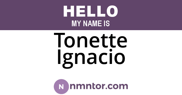 Tonette Ignacio