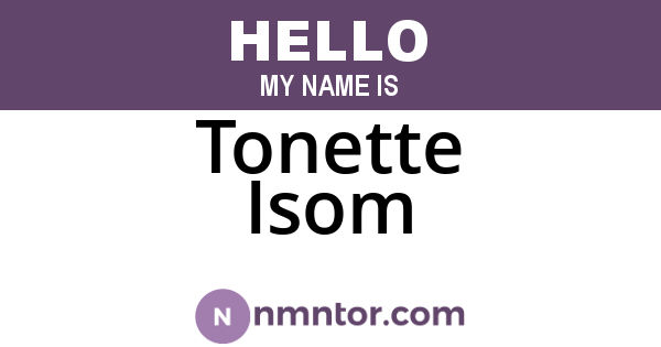 Tonette Isom