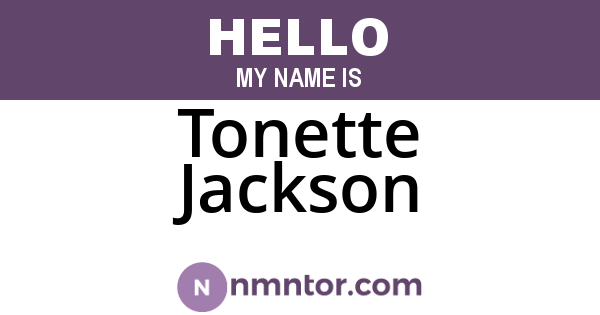 Tonette Jackson