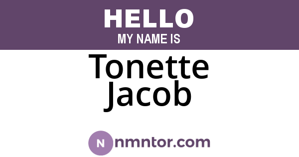 Tonette Jacob
