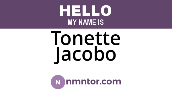 Tonette Jacobo