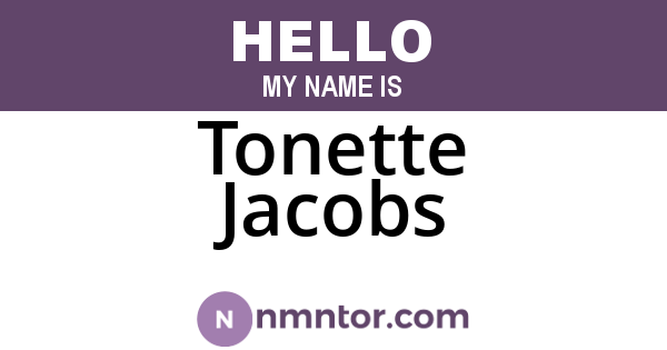 Tonette Jacobs