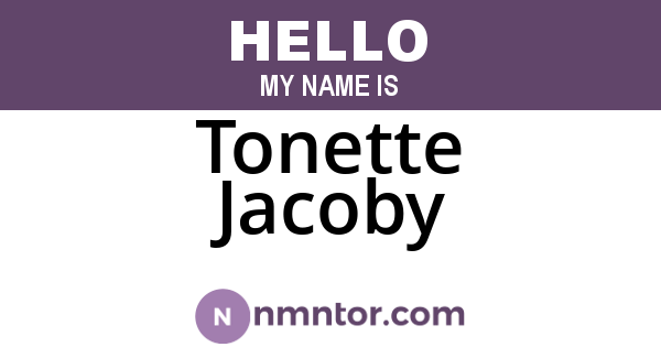 Tonette Jacoby