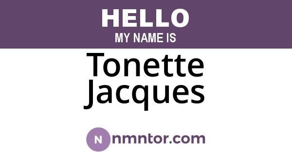 Tonette Jacques