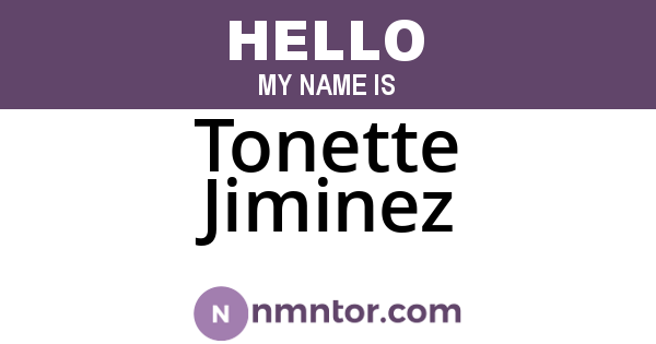 Tonette Jiminez