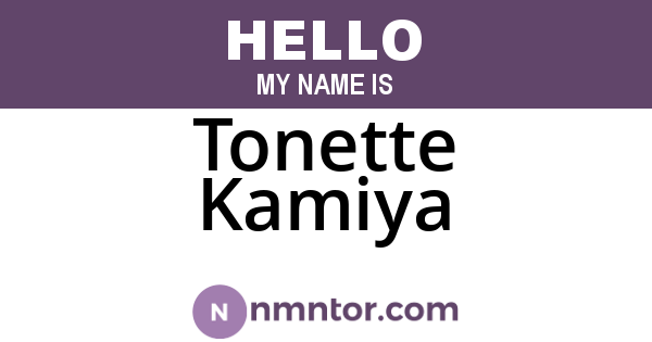 Tonette Kamiya