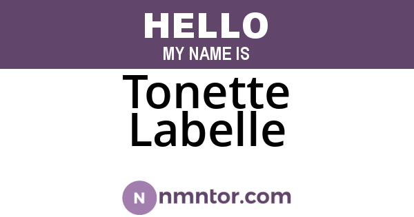 Tonette Labelle