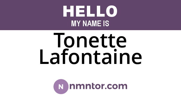 Tonette Lafontaine