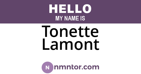 Tonette Lamont