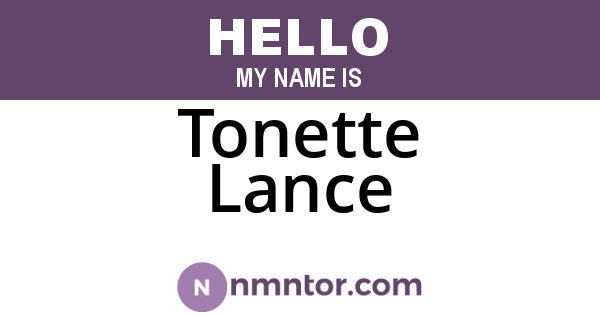 Tonette Lance