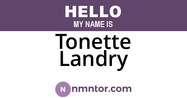 Tonette Landry