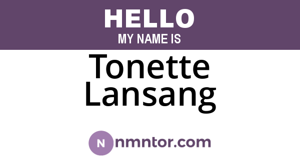 Tonette Lansang