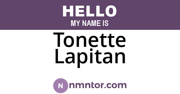 Tonette Lapitan