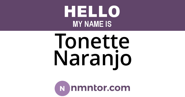 Tonette Naranjo