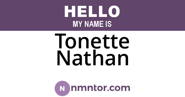 Tonette Nathan