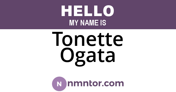 Tonette Ogata
