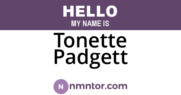 Tonette Padgett