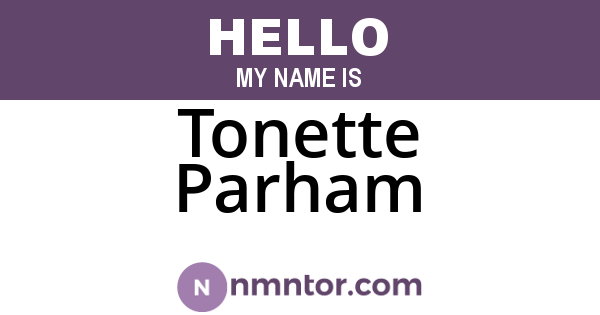 Tonette Parham