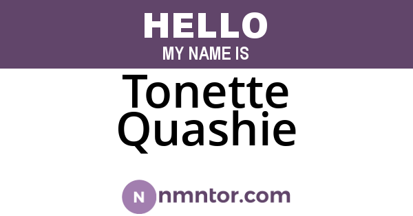 Tonette Quashie