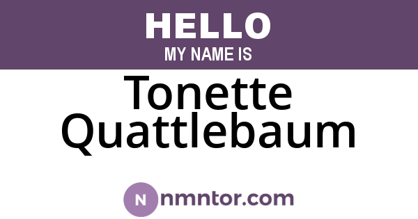 Tonette Quattlebaum