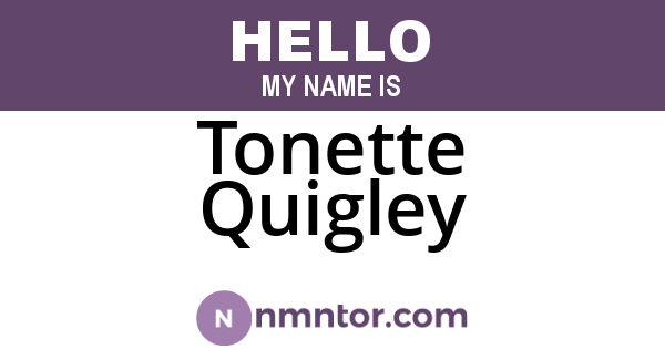 Tonette Quigley