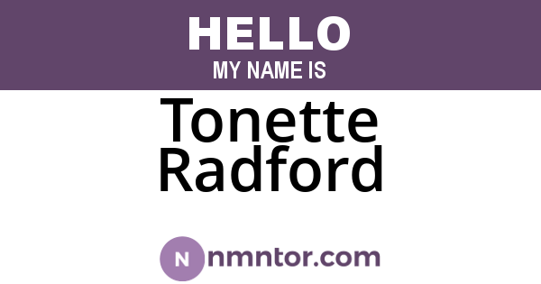Tonette Radford