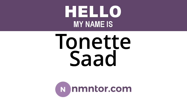 Tonette Saad