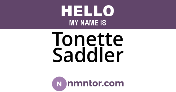 Tonette Saddler